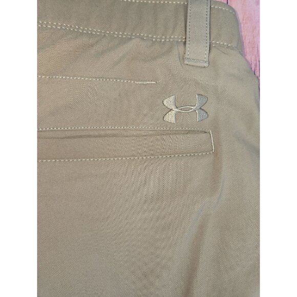 Under Armour Mens Slim Fit Khaki Golf Pants 36x32 Nylon Blend Stretch - Picture 7 of 9